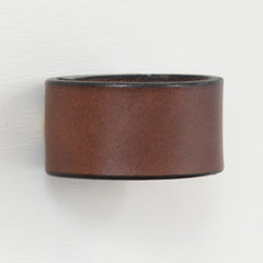 Palmera Ring Brown Leather Door Pull 