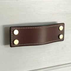 Randall Stitched Brown Leather Door Pull