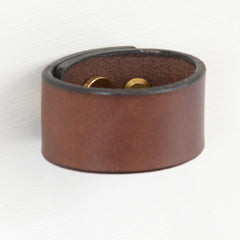 Palmera Ring Brown Leather Door Pull 
