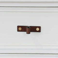 Siboney Pinched Brown Leather Door Pull