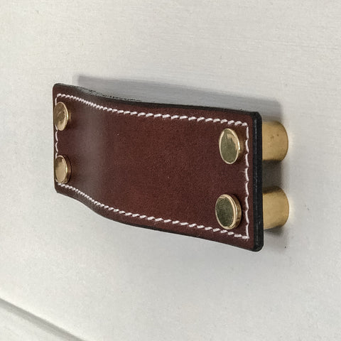 Randall Stitched Brown Leather Door Pull
