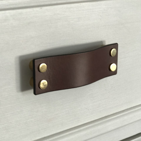 Simford Brown Leather Door Pull